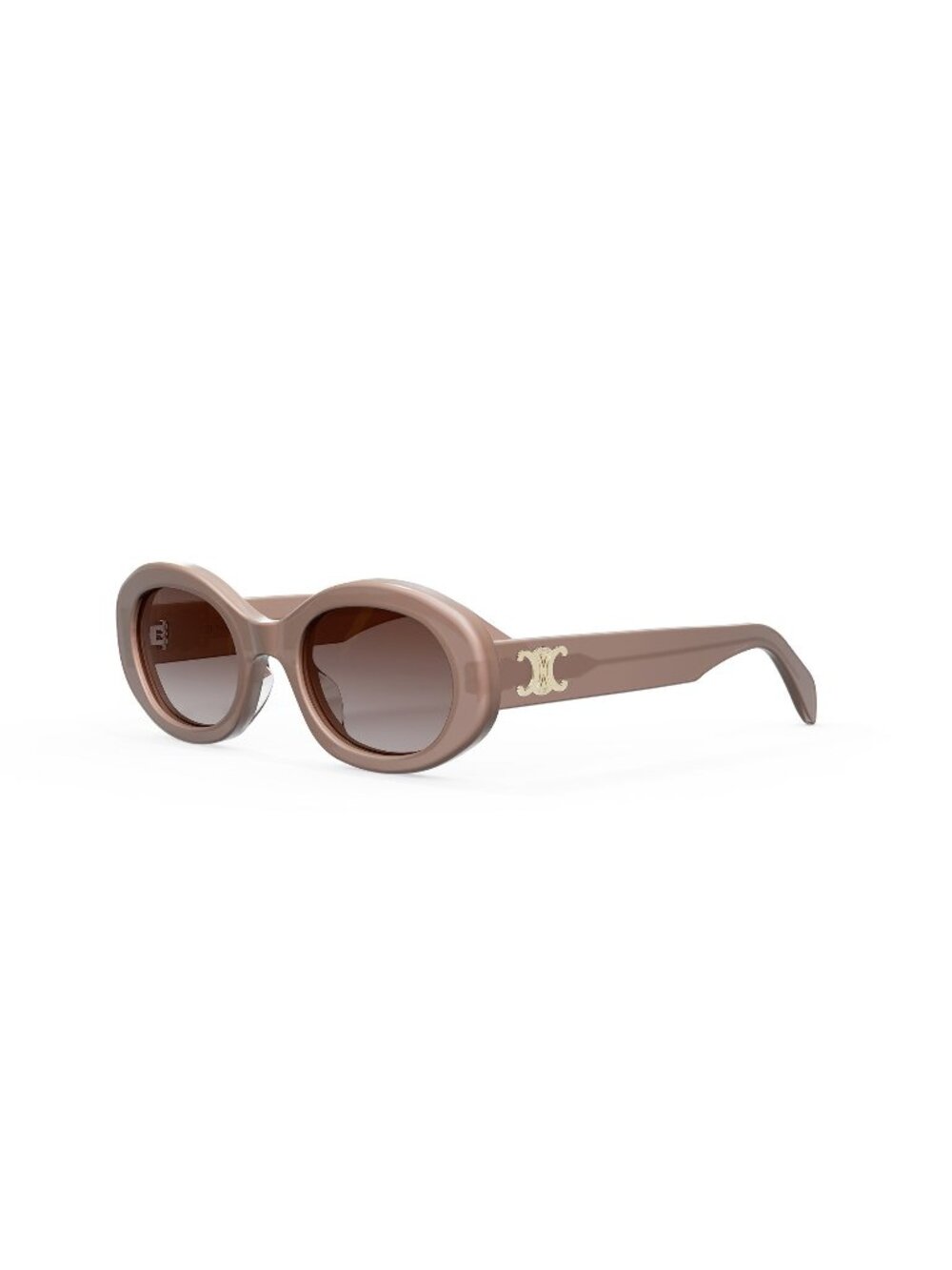 New CELINE Women's Sunglasses Acetate Frame TRIOMPHE CL40194U 45F 52 Brown Oval